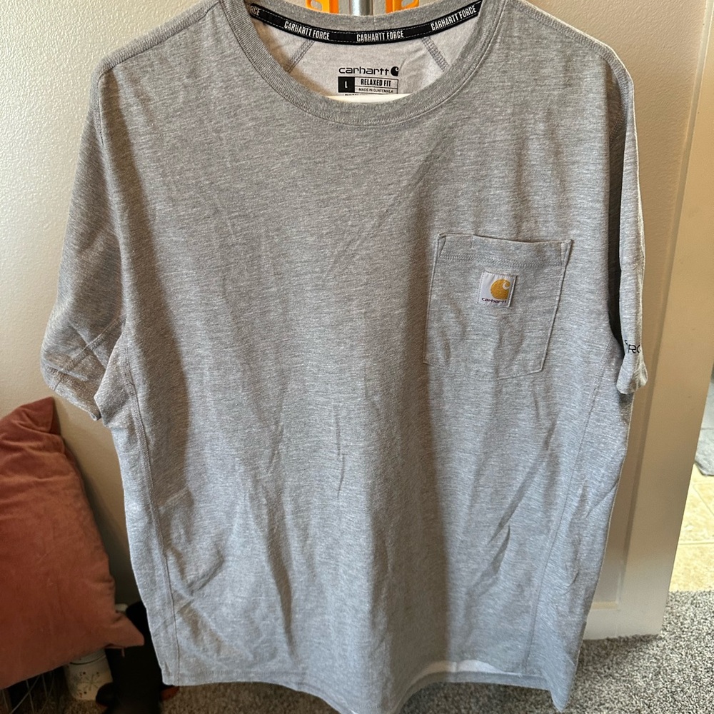 Carhartt Men's Force Relaxed Fit Gray Shirt L